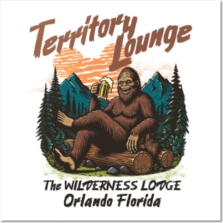 Territory Lounge The Wilderness Lodge Bigfoot Edition Orlando Florida Posters and Art